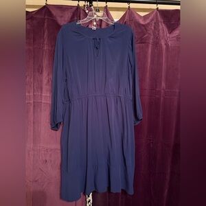 Old Navy blue ruffle hem dress